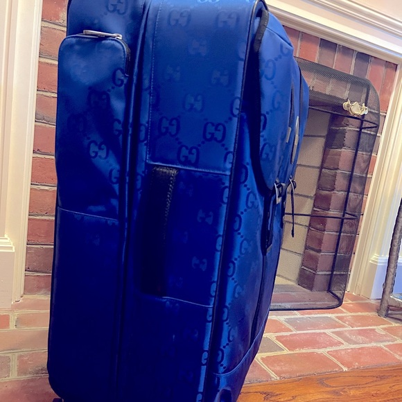 NWT Authenticity Guarantee Blue GG Gucci Off The Grid Trolley 24” Large Luggage - Picture 2 of 9